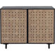 Omari 40 X 22 inch Suede Light Tan Leather Sideboard, Small